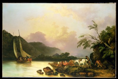 Belle Isle, Windermere, in einer ruhigen See, 1786 von Philippe Jacques de Loutherbourg